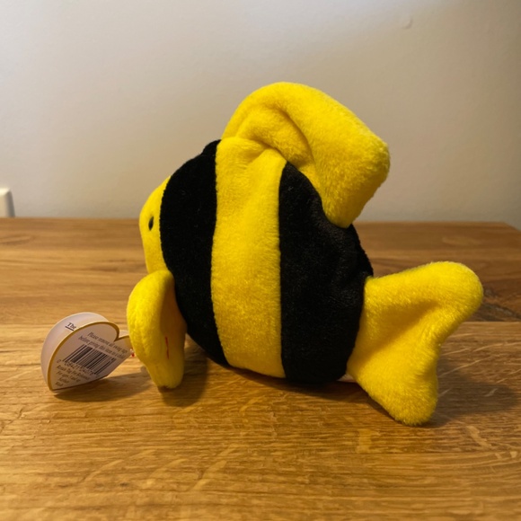 Ty Beanie Babies Bubbles Fish Yellow Black 1995 – New Tag On VINTAGE - Picture 8 of 8